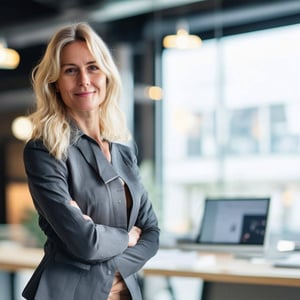 marketing, printmedien, professionell, fraumann im anzug-1