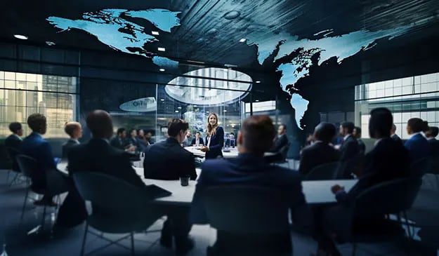 A woman giving a presentation