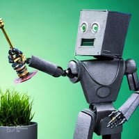 Roboter mit grünem Hintergrund: Conversionzauber-Bild 2