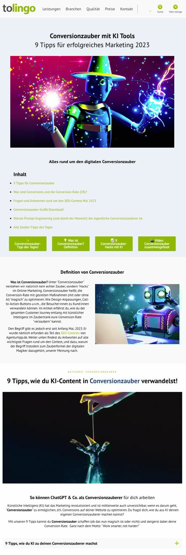 Ratgeber: Conversionzauber