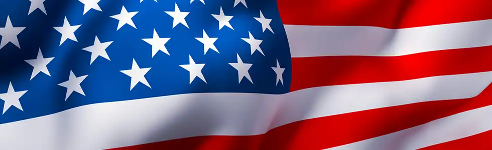USA-Flagge - Bewerbung auf englisch in den USA
