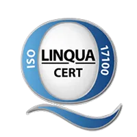 Plakette für die ISO-17100-Zertifizierung